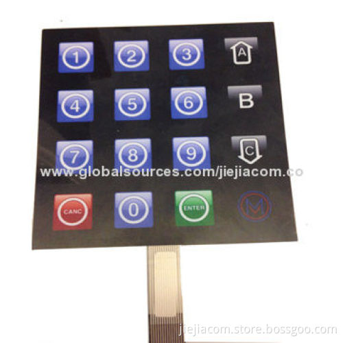 Touch Membrane Switches/Keypad, -20-70°C Operating Temperature